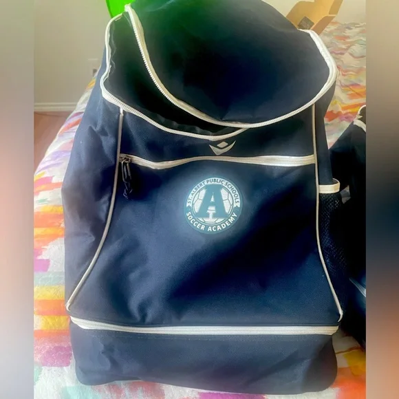 Navy Blue Soccer Backpack - Picture 1 of 2